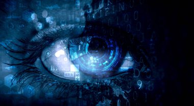 Soyut yüksek teknoloji göz konsepti