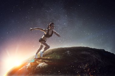 Genç bir sporcuyu çalıştırmanın soyut konsepti