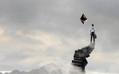 Gökyüzünde kripto para birimi başarı merdiveni