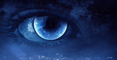 Soyut yüksek teknoloji göz konsepti