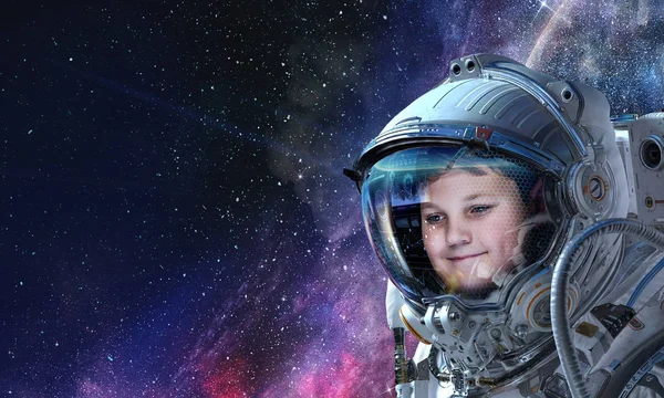 Exploring outer space. Mixed media — Stock Photo, Image