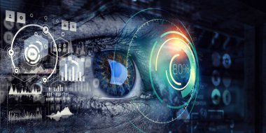 Soyut yüksek teknoloji göz konsepti