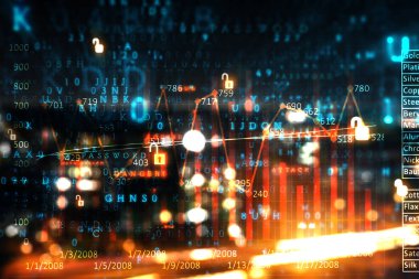 Dijital kod elektronik yüksek teknoloji arka plan