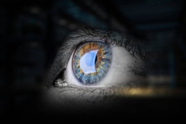 Soyut yüksek teknoloji göz konsepti