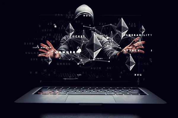 Haking en el mundo criptográfico — Foto de Stock