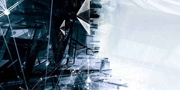 Yapı elemanları ile soyut arka plan