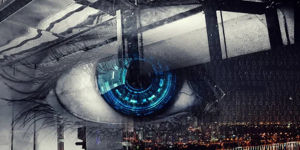 Soyut yüksek teknoloji göz konsepti