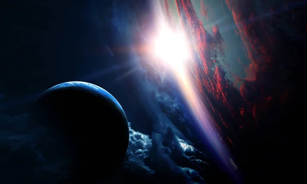 Abstrakte Planeten und Weltraum-Hintergrund — Stockfoto