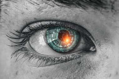 Soyut yüksek teknoloji göz konsepti