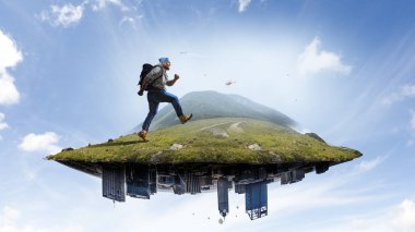 Seyahat eden turist kavramı