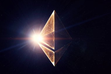 Kripto para dünyası. 3d render