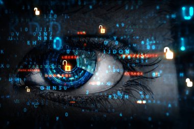 Soyut yüksek teknoloji göz konsepti