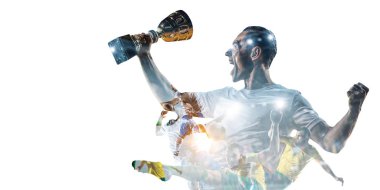 Soyut futbol teması - en ateşli maç anları