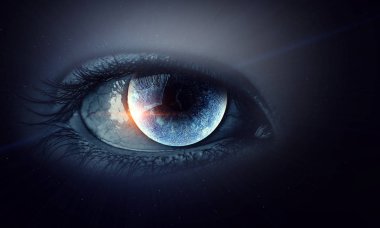 Soyut yüksek teknoloji göz konsepti