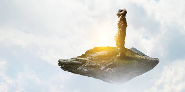 Космонавт и его миссия. Смешанные медиа