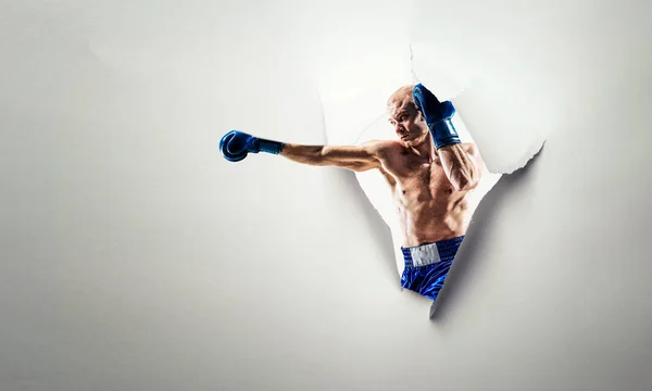 Efecto del papel desgarrado con ritmo de karate — Foto de Stock