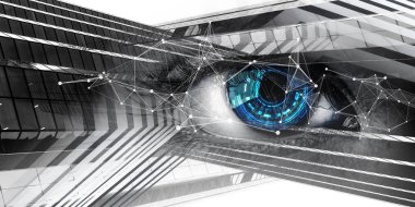 Soyut yüksek teknoloji göz konsepti