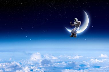 Uzaylı ve Dünya gezegeninin soyut teması