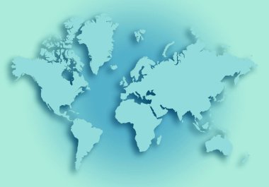 Dünya dijital çizilmiş harita arkaplanı