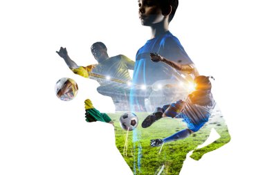 Soyut futbol teması - en ateşli maç anları