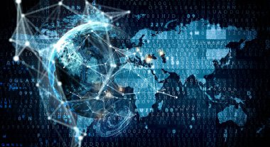 Dijital kod elektronik yüksek teknoloji arka plan