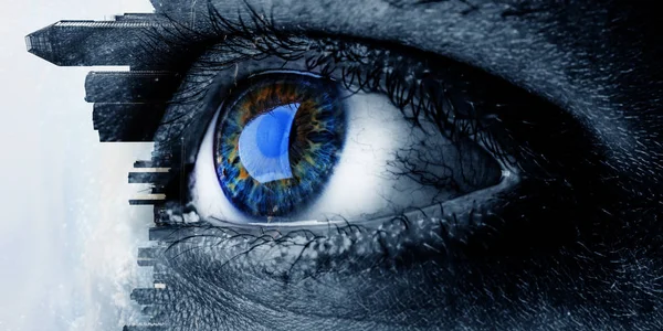Soyut yüksek teknoloji göz konsepti