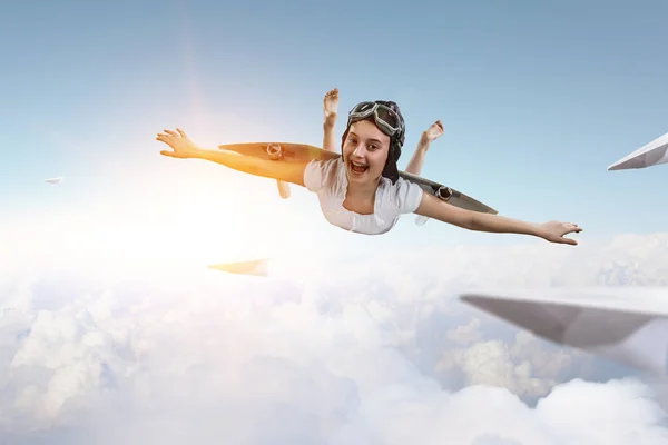 I can fly. Mixed media — Stock Photo, Image