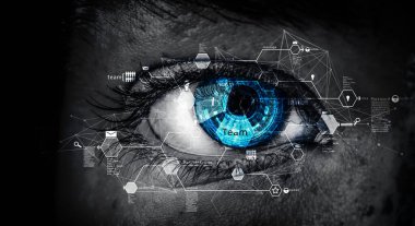 Soyut yüksek teknoloji göz konsepti