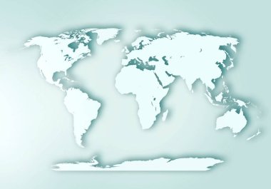 Dünya dijital çizilmiş harita arkaplanı