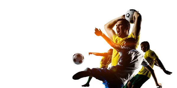 Abstract soccer theme - hottest match moments — Stock Photo, Image