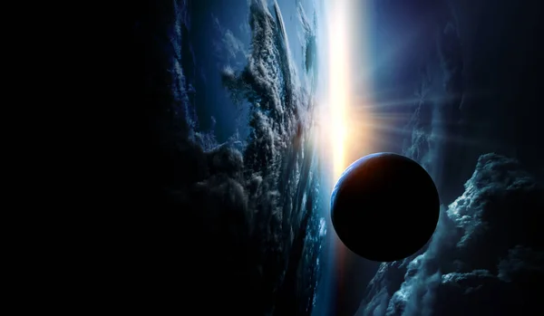 Abstrakte Planeten und Weltraum-Hintergrund — Stockfoto