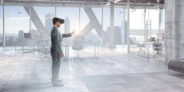 Experiência de realidade virtual. Tecnologias do futuro. — Fotografia de Stock