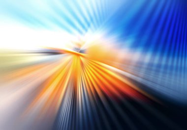 Işık ve ışık spektrumunun farklı yönlere yayılan çapraz çizgileri ile soyut renkli arkaplan
