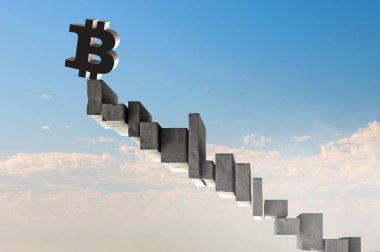 Gökyüzünde kripto para birimi başarı merdiveni