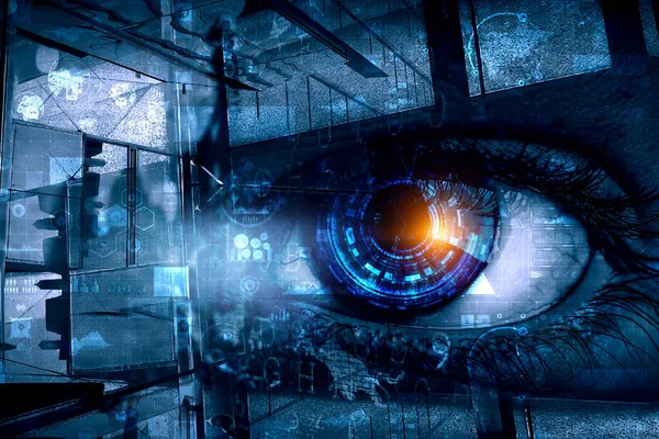 Abstract high tech eye concept — Stock Photo, Image