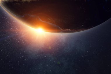 Benzersiz Bizim evrenimiz. Karışık teknik