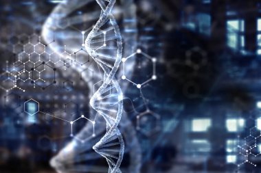 Soyut biyoloji bilimi grafik arka planı