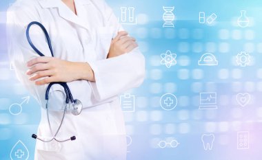 Doktor kadın yüzü görünmüyor.
