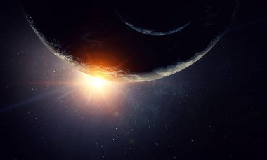 Benzersiz Bizim evrenimiz. Karışık teknik