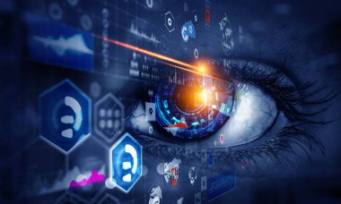 Soyut yüksek teknoloji göz konsepti