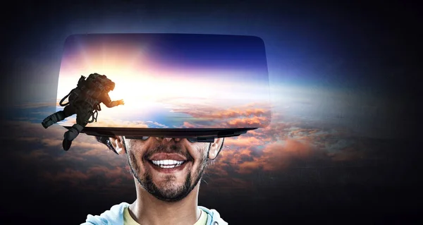 Virtuell verklighetsupplevelse. Framtidens teknik. — Stockfoto
