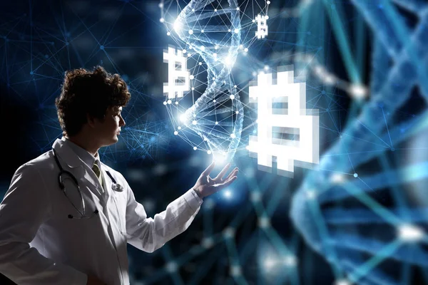 Crypto currency market as science — Stock Photo, Image