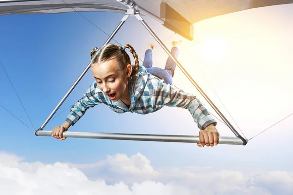 Extreme hang glider. Mixed media — Stock Photo, Image