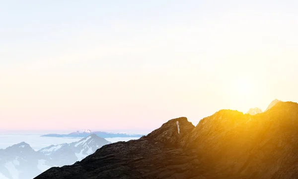 Schöne Naturlandschaft. Gemischte Medien — Stockfoto