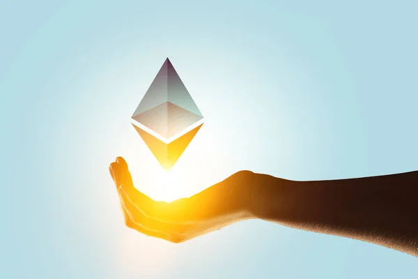 Ethereum kripto para birimi para konsepti yapmak olarak — Stok fotoğraf