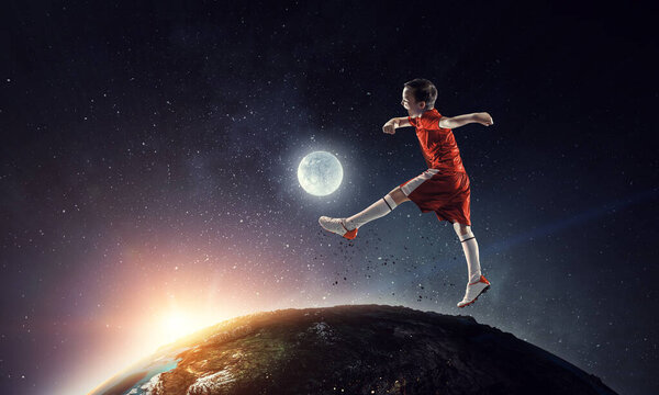 With endless will to victory. Mixed media