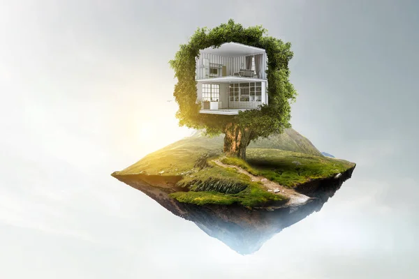 Concepto inmobiliario y ecológico — Foto de Stock