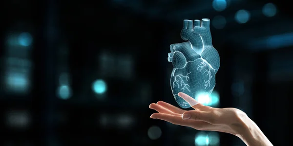 Conceptul de medicină inovatoare. Simbolul inimii — Fotografie, imagine de stoc