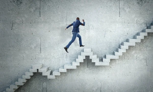 Image of businessman walking upstairs — Stock Photo, Image