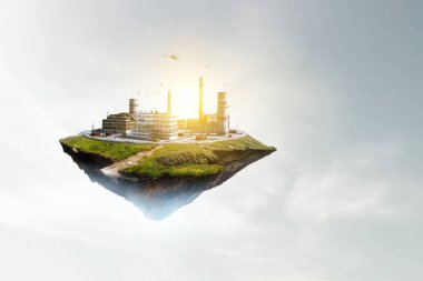 Tütsülenmiş endüstriyel enerji santrali